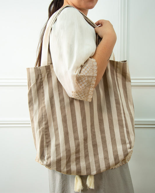 BOLSA RAYAS CAMEL