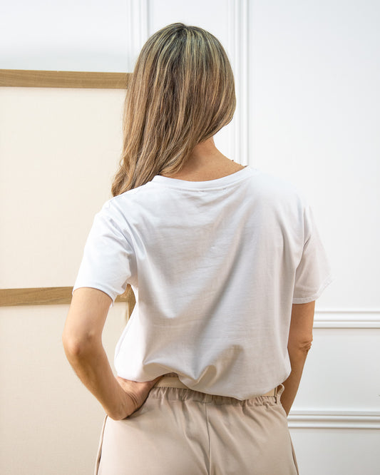 CAMISETA JIRAFA BEIGE