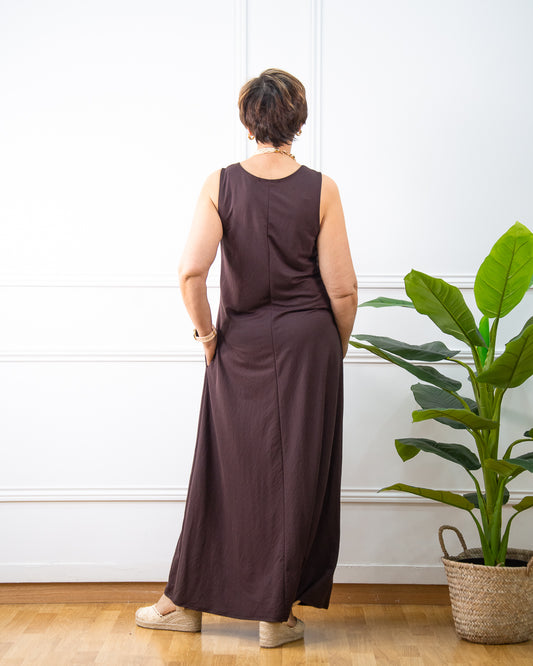VESTIDO DUNIA MARRÓN