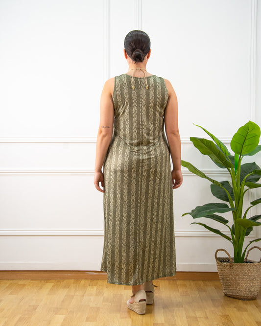 VESTIDO ESENCIA VERDE KAKI