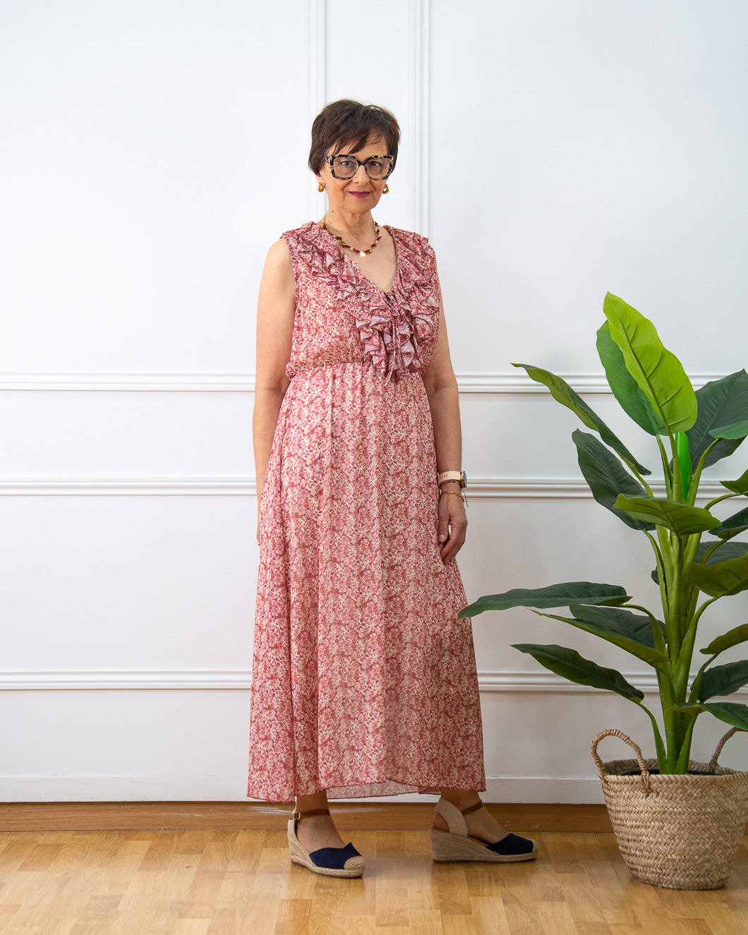 VESTIDO MINI FLORES ROSA