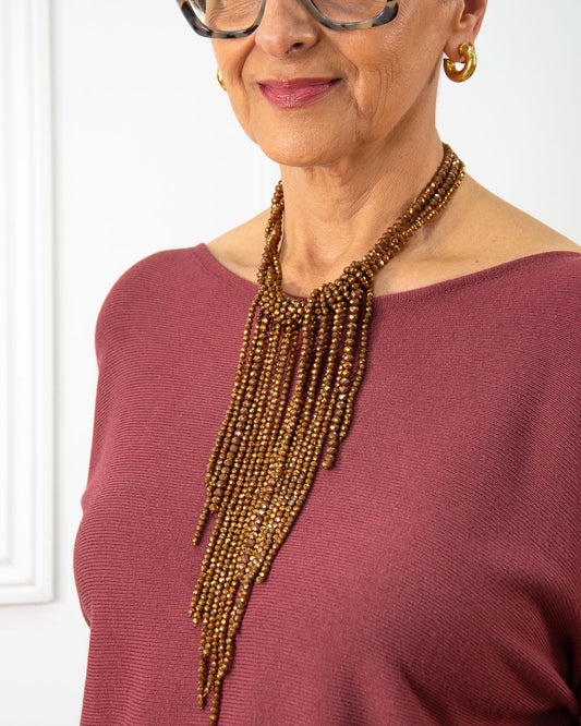 COLLAR FLECOS MARRÓN