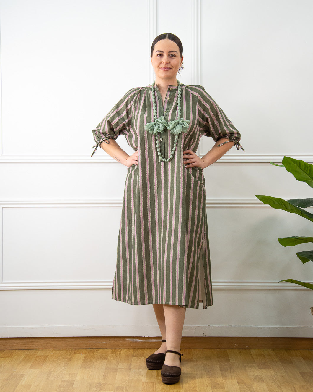 VESTIDO JIMENA VERDE KAKI