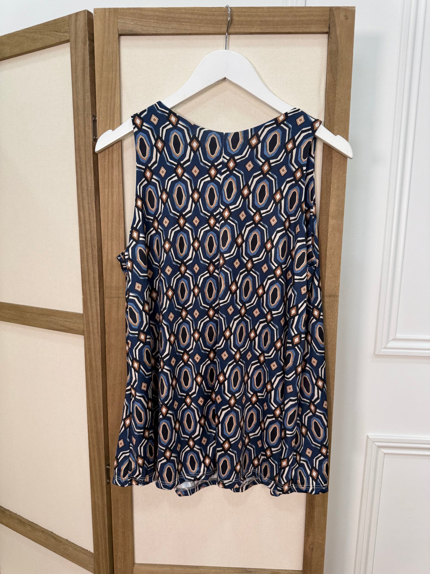 BLUSA ROMBITOS AZUL