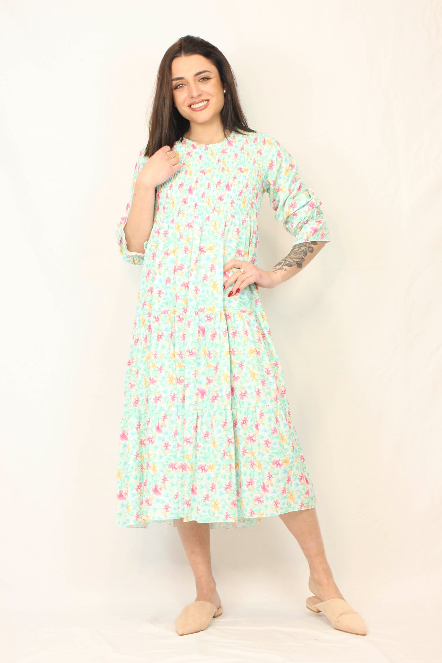 VESTIDO LAURA TURQUESA
