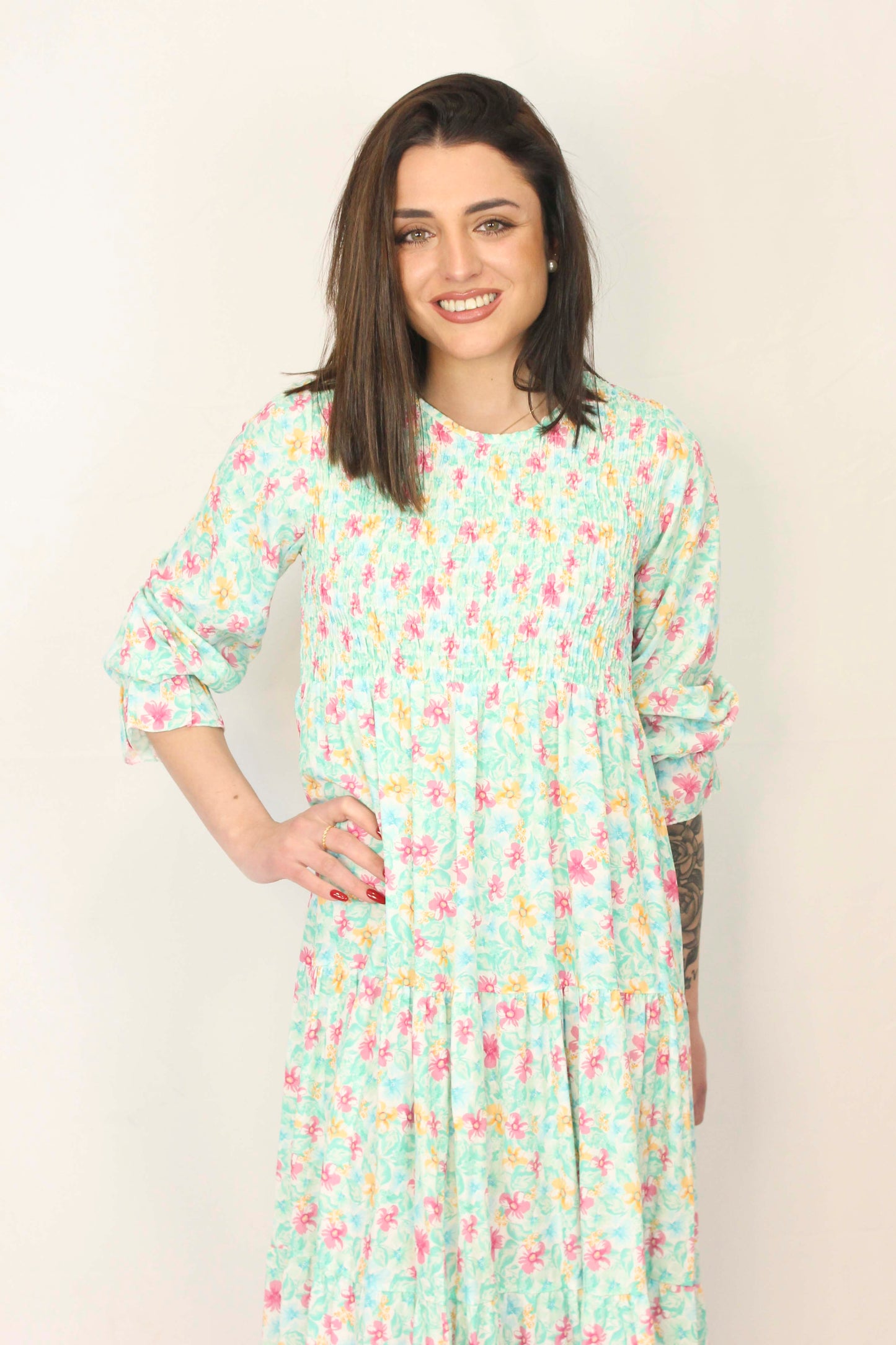 VESTIDO LAURA TURQUESA