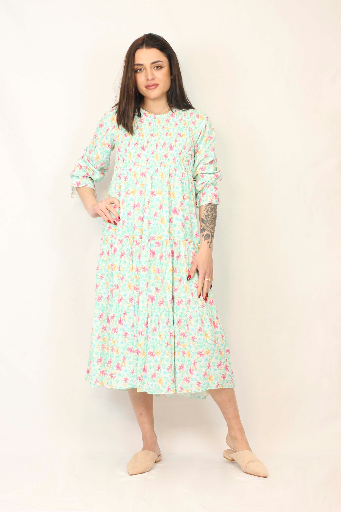 VESTIDO LAURA TURQUESA