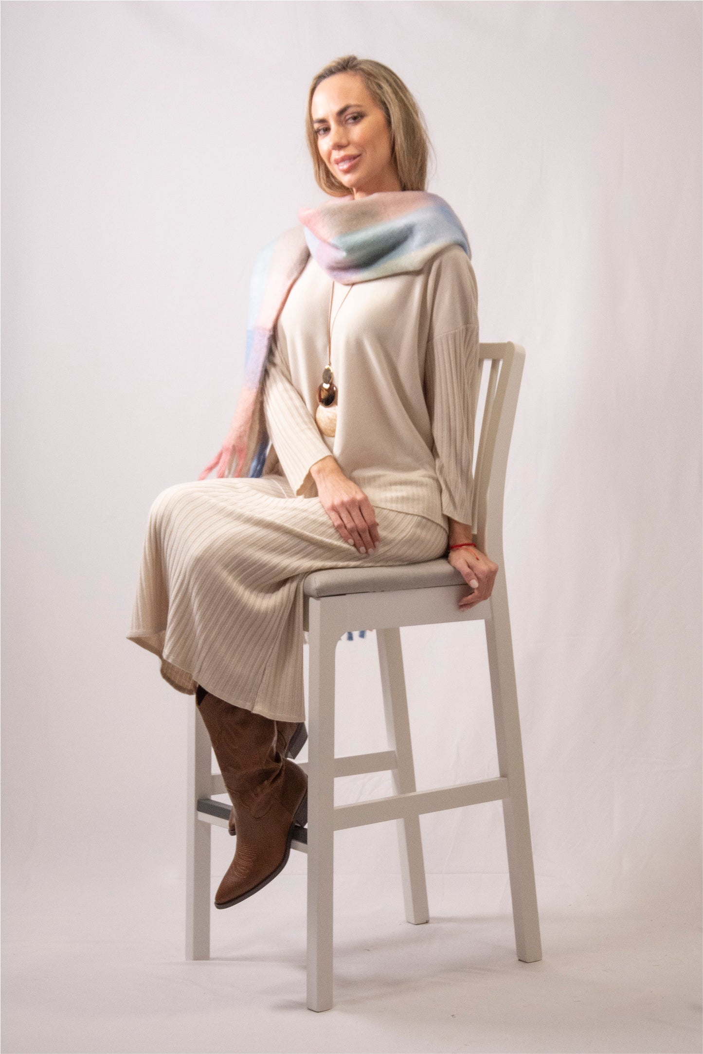 BEIGE PENNY SKIRT