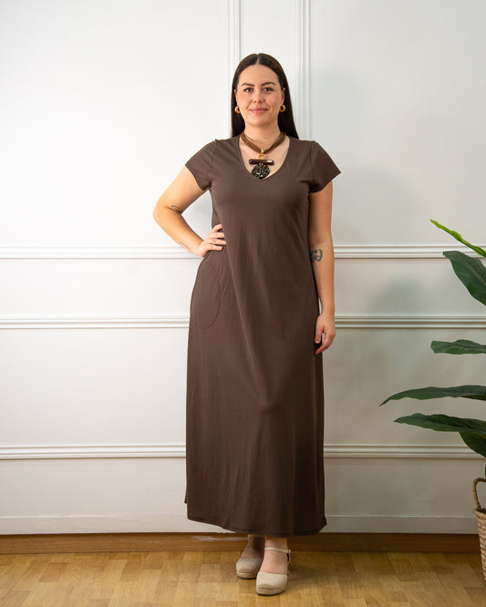 VESTIDO VENEZIA MARRÓN