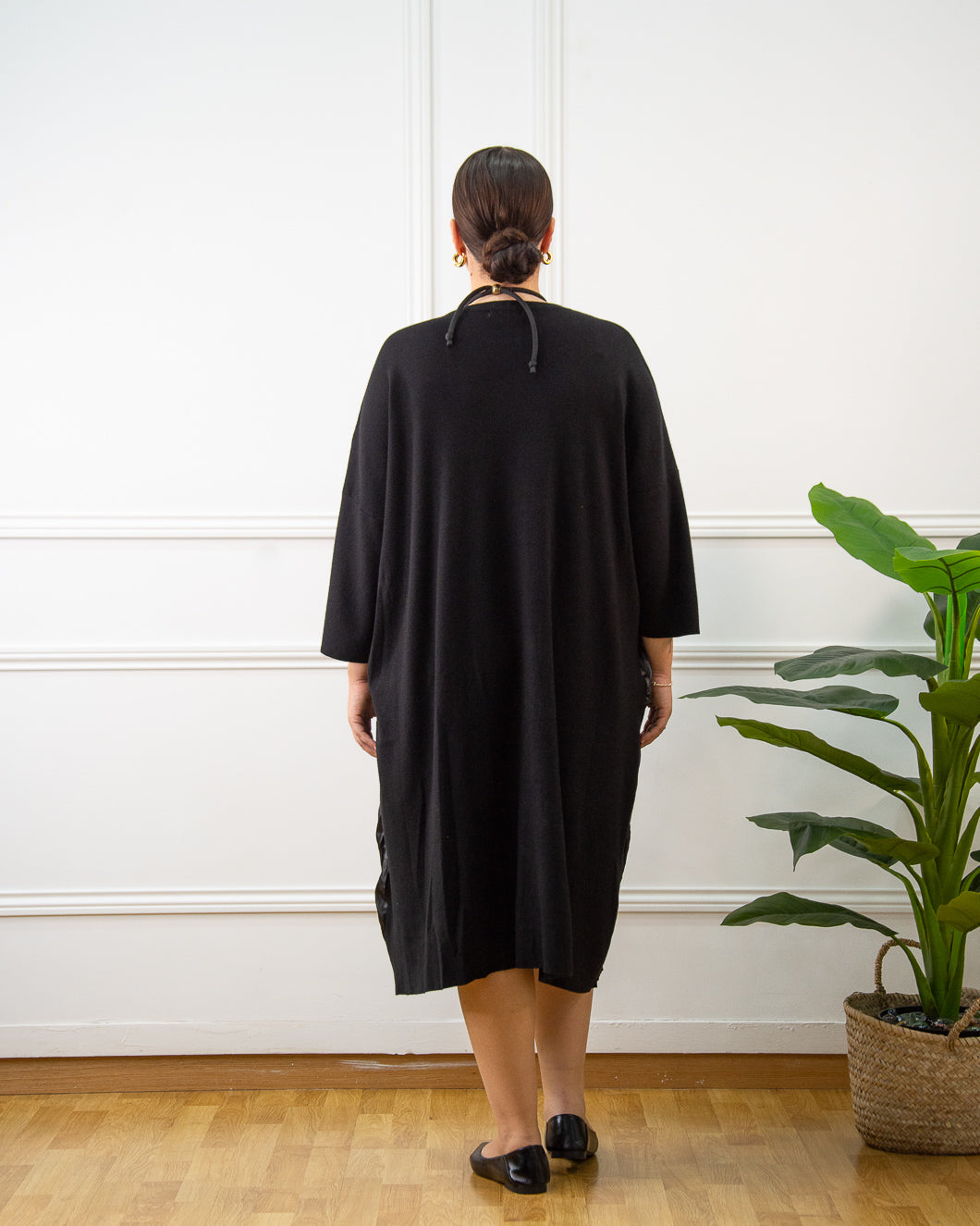 VESTIDO PLISADO NEGRO