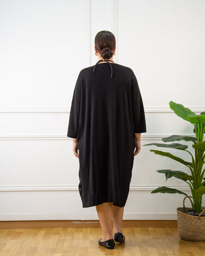 VESTIDO PLISADO NEGRO
