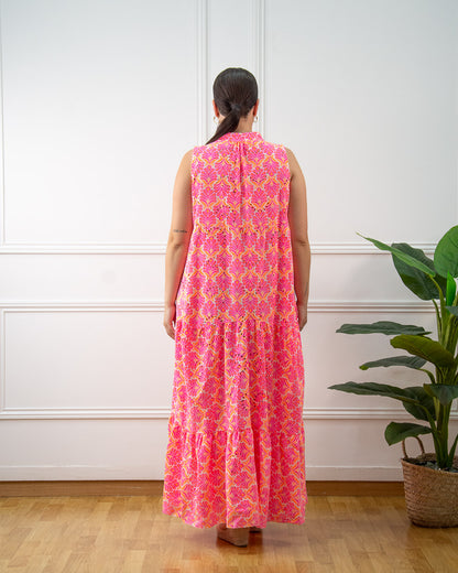 VESTIDO FLUOR VOLANTES