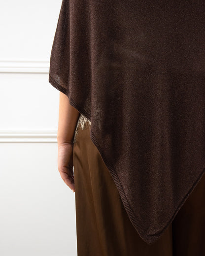 PONCHO BRILLO MARRÓN