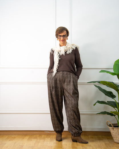 BOMBACHO CUADROS MARRÓN