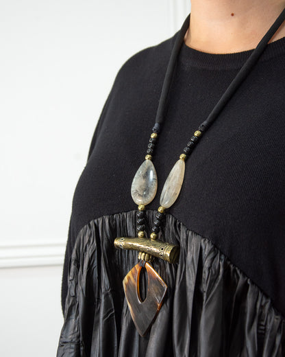 VESTIDO PLISADO NEGRO