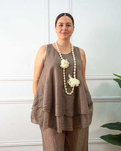 CONJUNTO AMALFI MARRÓN