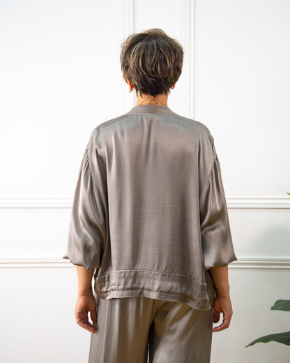 BOMBER RASO TAUPE