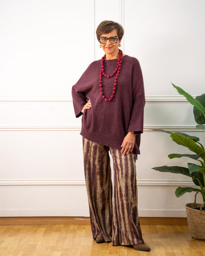 JERSEY BOTONES BERENJENA