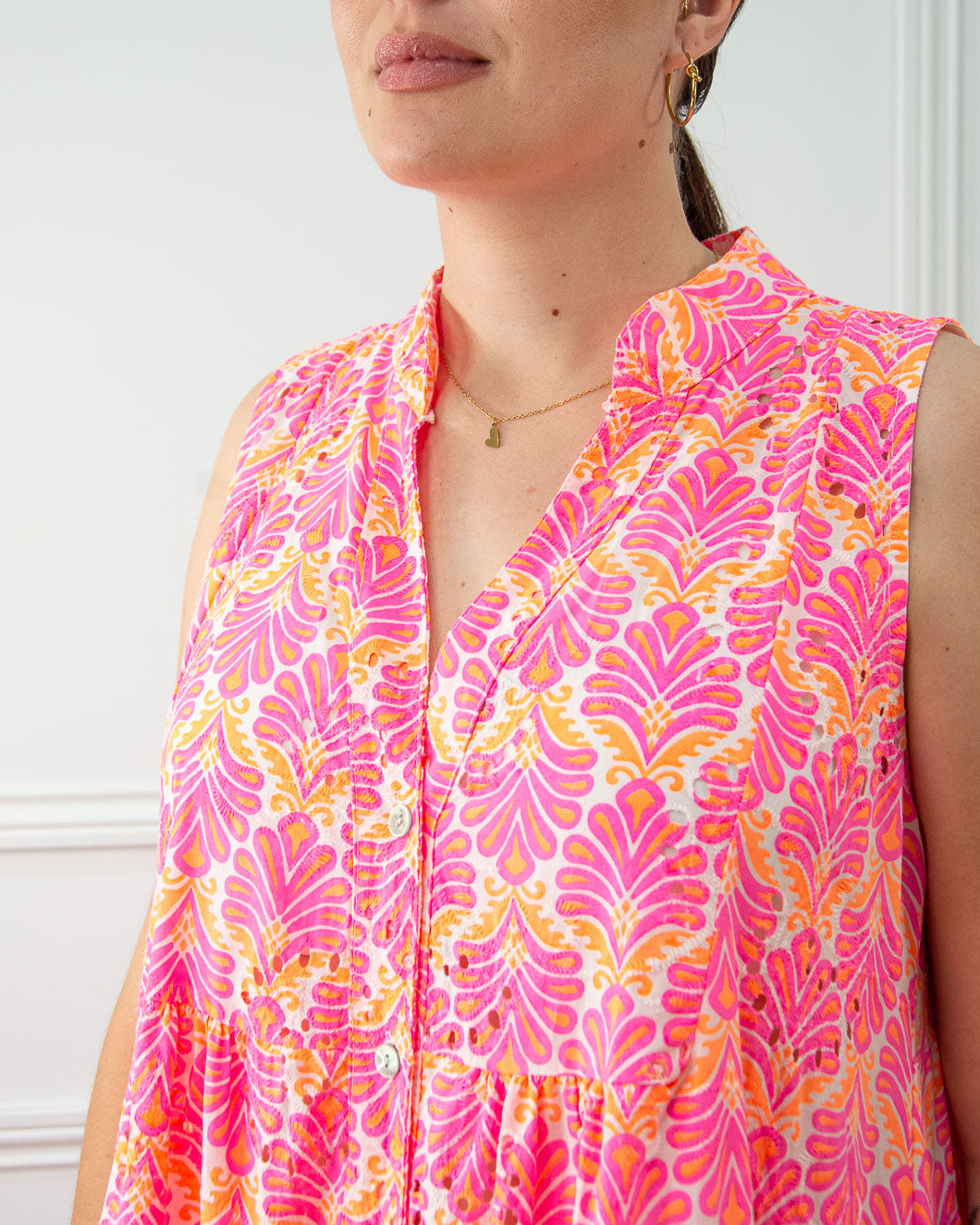 VESTIDO FLUOR VOLANTES