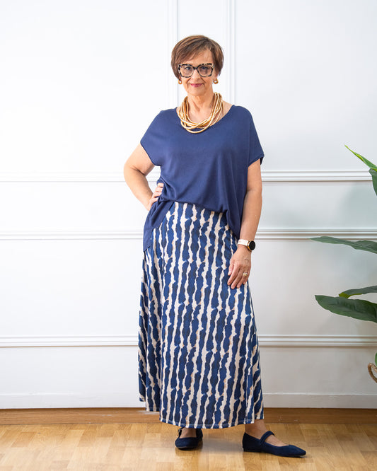 FALDA AMELIA AZUL MARINO