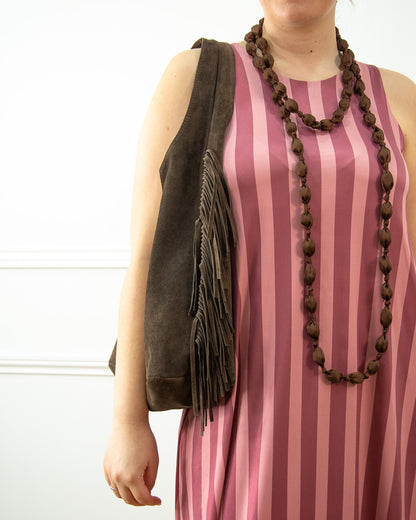 BOLSO GÓNDOLA FLECOS MARRÓN