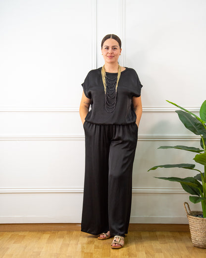 PANTALÓN RASO PALAZZO NEGRO