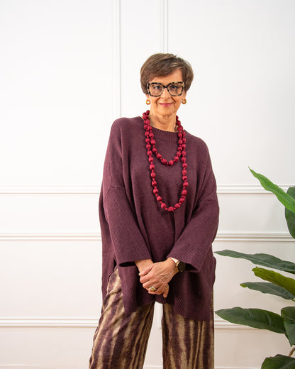 JERSEY BOTONES BERENJENA