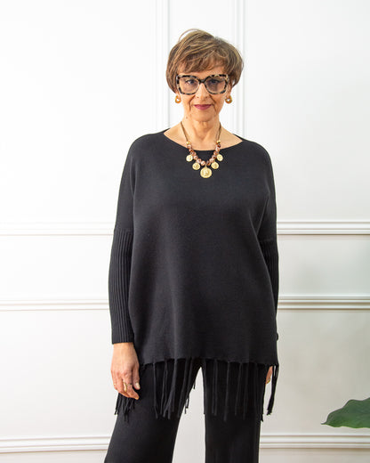 JERSEY OVER FLECOS NEGRO