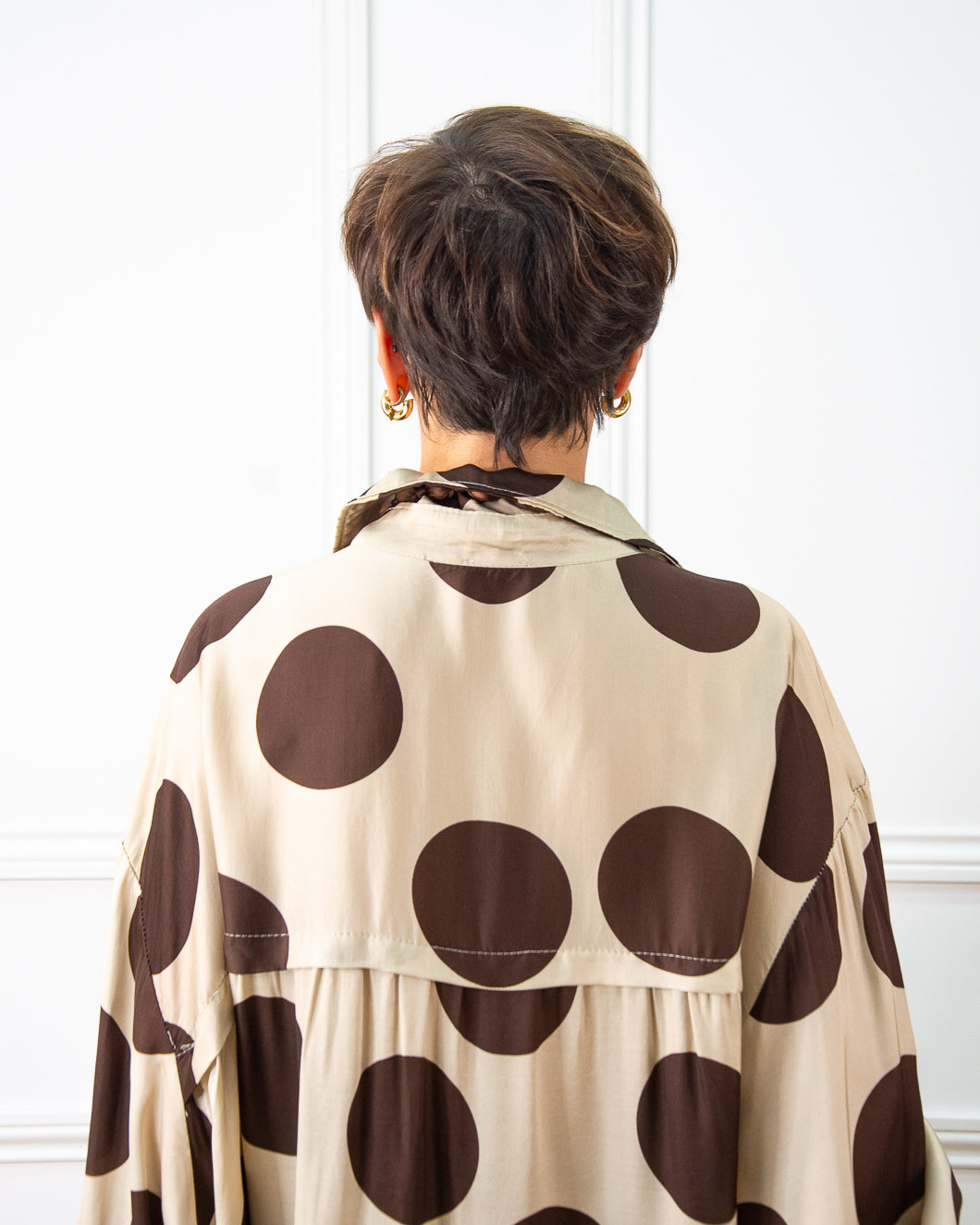BLUSA LUNARES MARRÓN