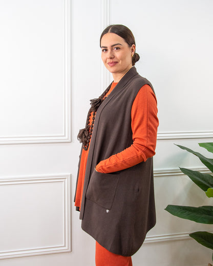 CHALECO MARTINA MARRÓN