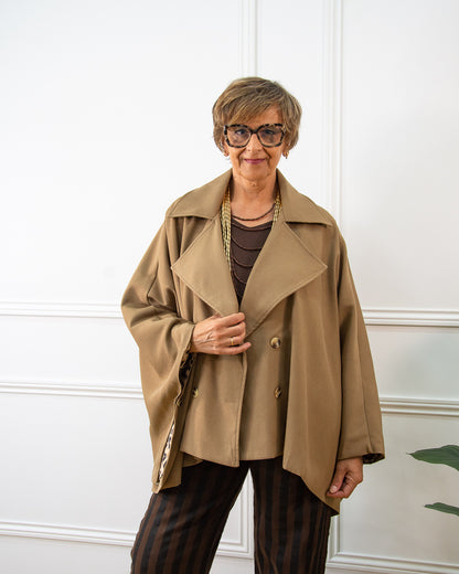 GABARDINA CORTA CAMEL