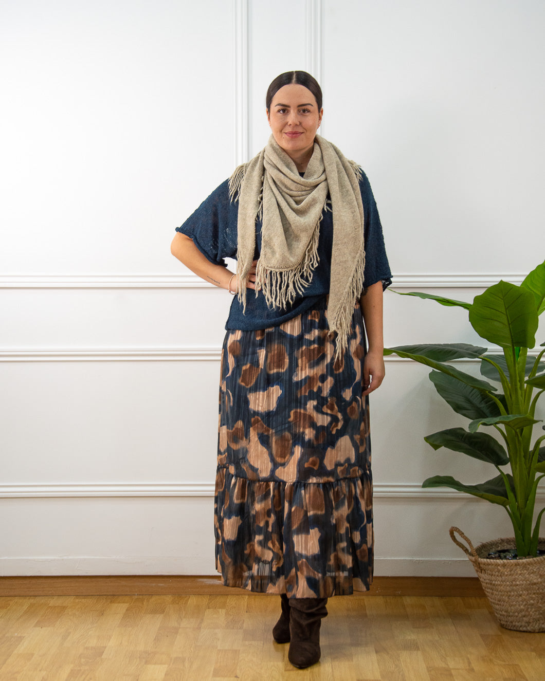 FALDA BOHO AZUL