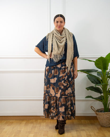 FALDA BOHO AZUL