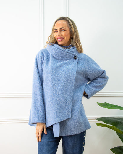 ABRIGO ASIMÉTRICO AZUL