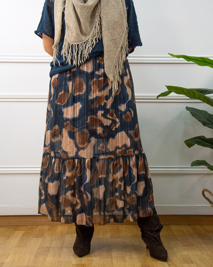 FALDA BOHO AZUL