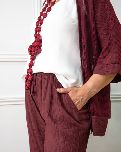 PANTALÓN BAMBULA GRANATE