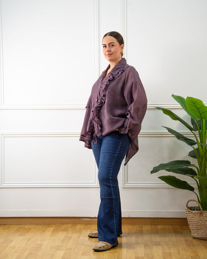 BLUSA SIENA BERENJENA