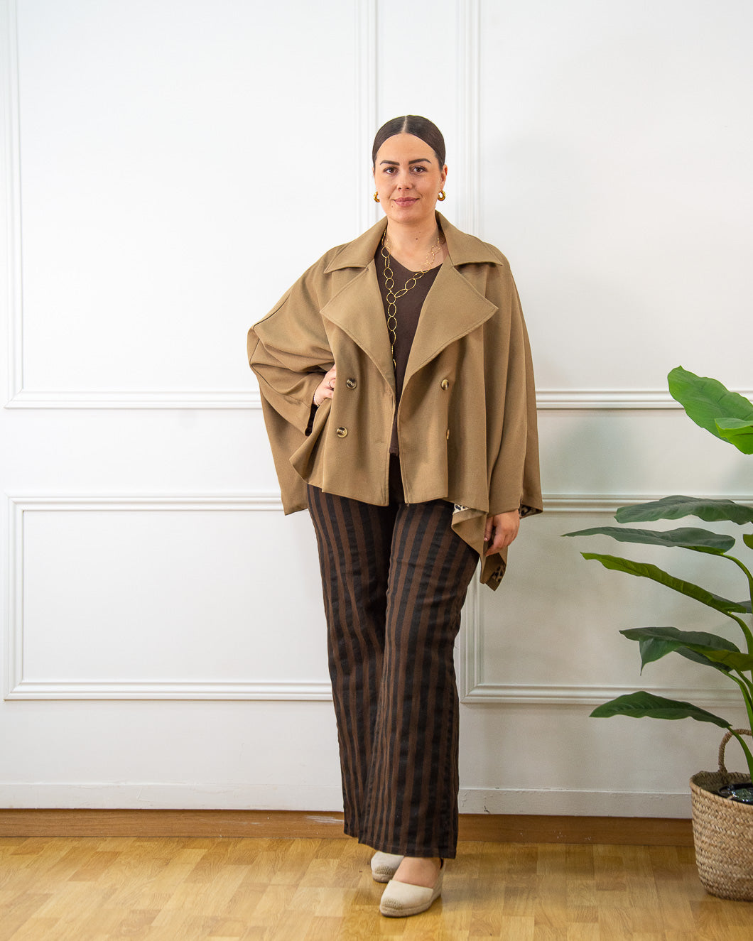 GABARDINA CORTA CAMEL