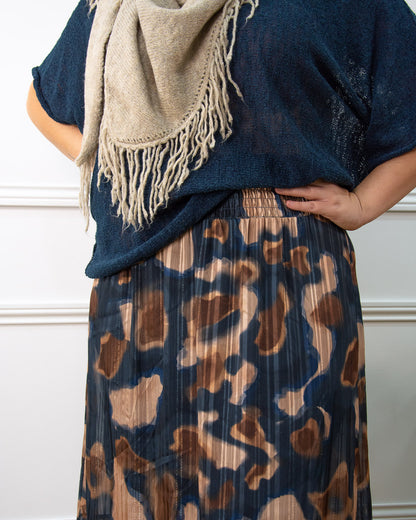 FALDA BOHO AZUL