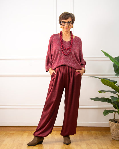 JERSEY BRILLO GRANATE