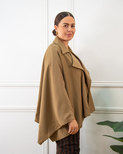 GABARDINA CORTA CAMEL