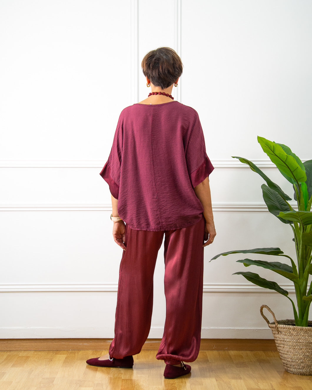 PANTALÓN BOMBACHO GRANATE