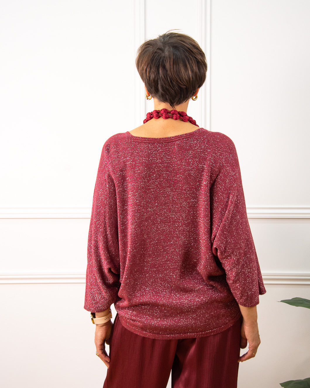 JERSEY BRILLO GRANATE