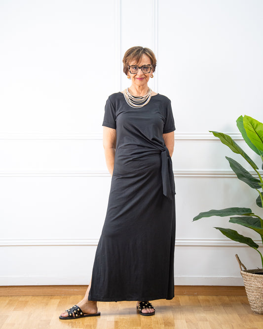 VESTIDO NUDO NEGRO