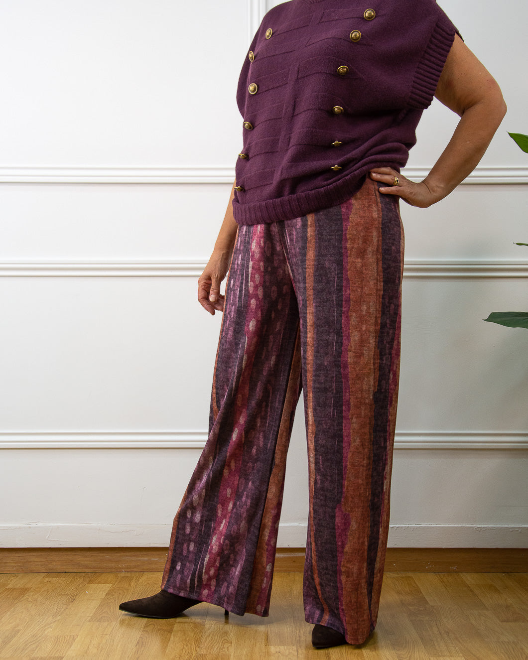 PANTALÓN CELINE BERENJENA