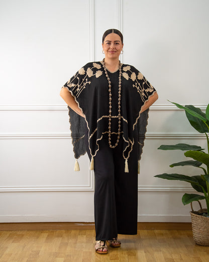 PONCHO MULTIPOSICIÓN NEGRO