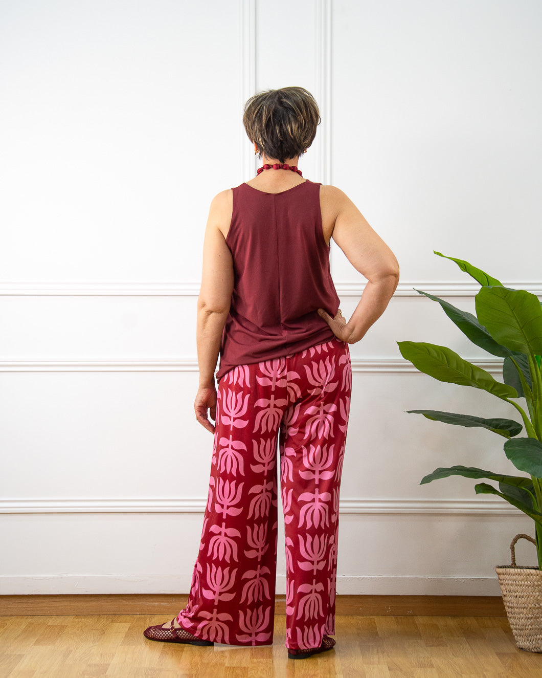 PANTALÓN LOTO FRESA