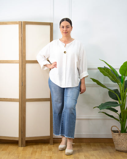 BLUSA BOTÓN BLANCO