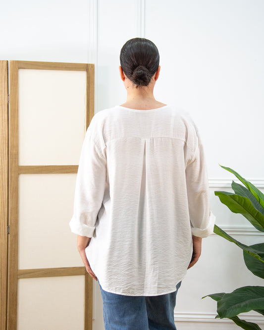 BLUSA BOTÓN BLANCO