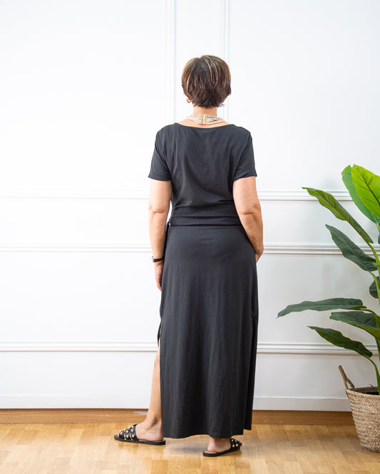 VESTIDO NUDO NEGRO